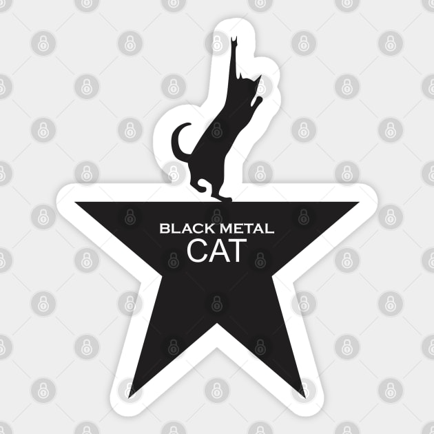 Black cat Sticker by Alkahfsmart